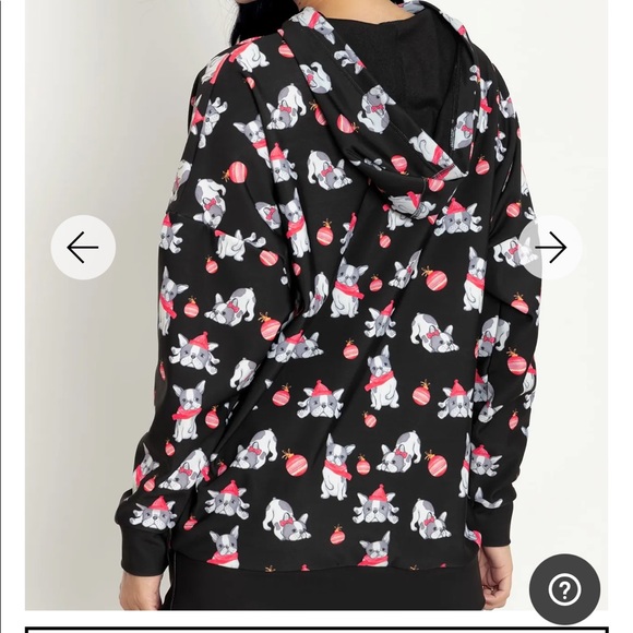 CHRISTMAS DOGGOS TOASTIE HOODIE JUMPER SIZE XS NET BLACKMILK - Picture 3 of 5